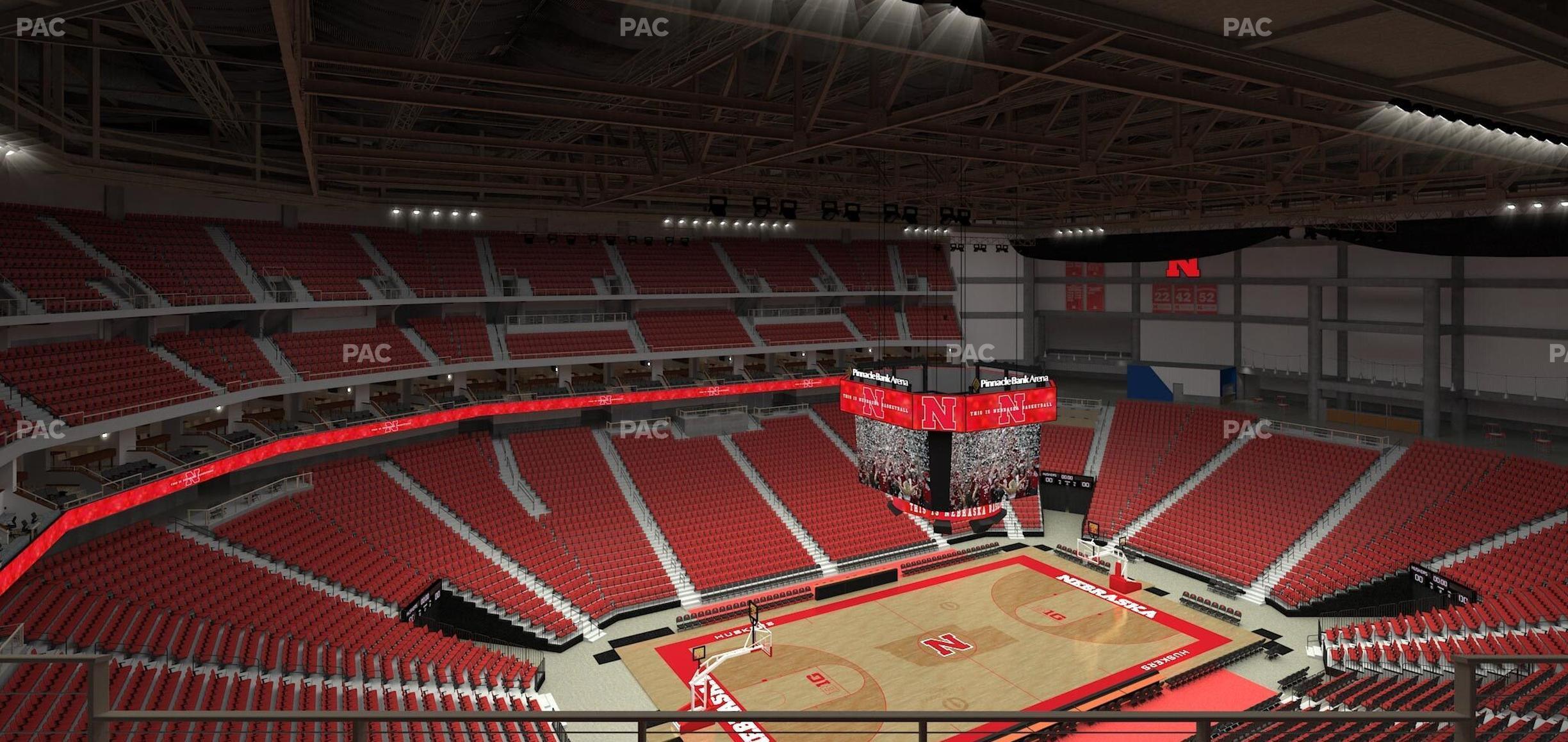 Seating view for Pinnacle Bank Arena Section 307