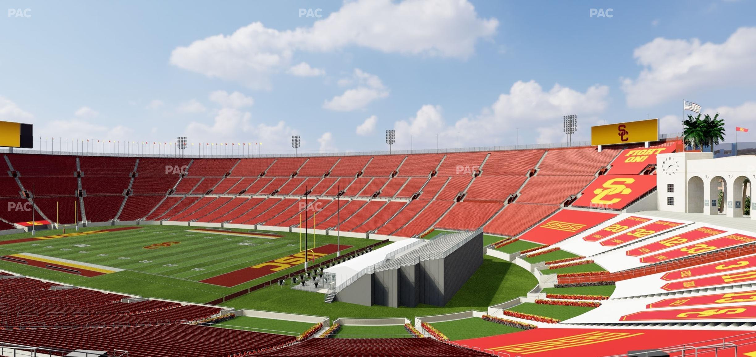 Seating view for Los Angeles Memorial Coliseum Section 201