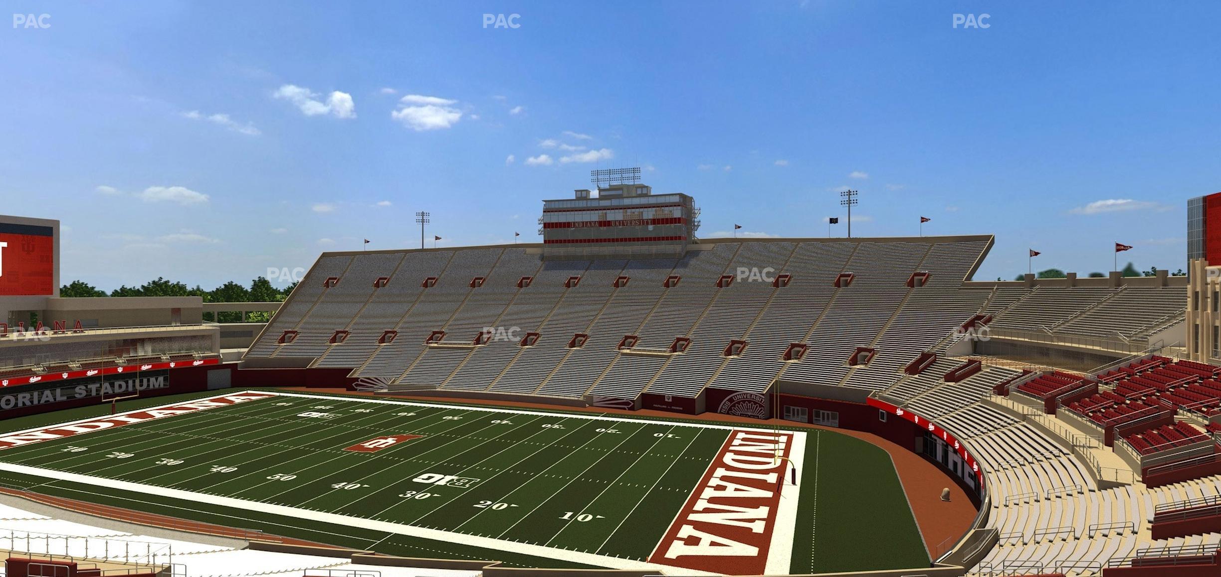 Seating view for Memorial Stadium - Indiana Section 22