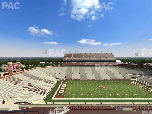 Seating view for Gaylord Family Oklahoma Memorial Stadium Section 107