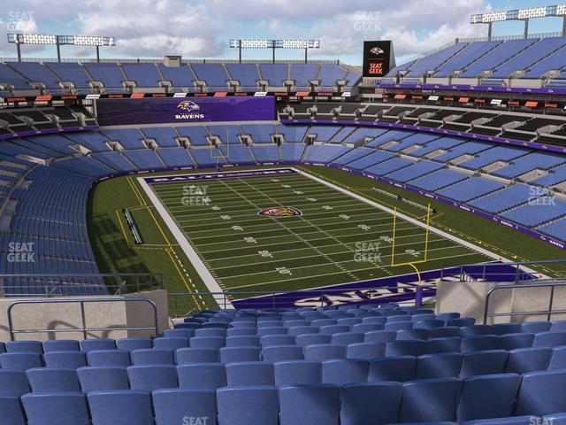 Seating view for M&T Bank Stadium Section 516