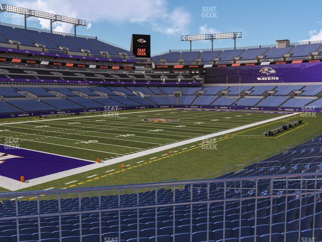 Seating view for M&T Bank Stadium Section 107