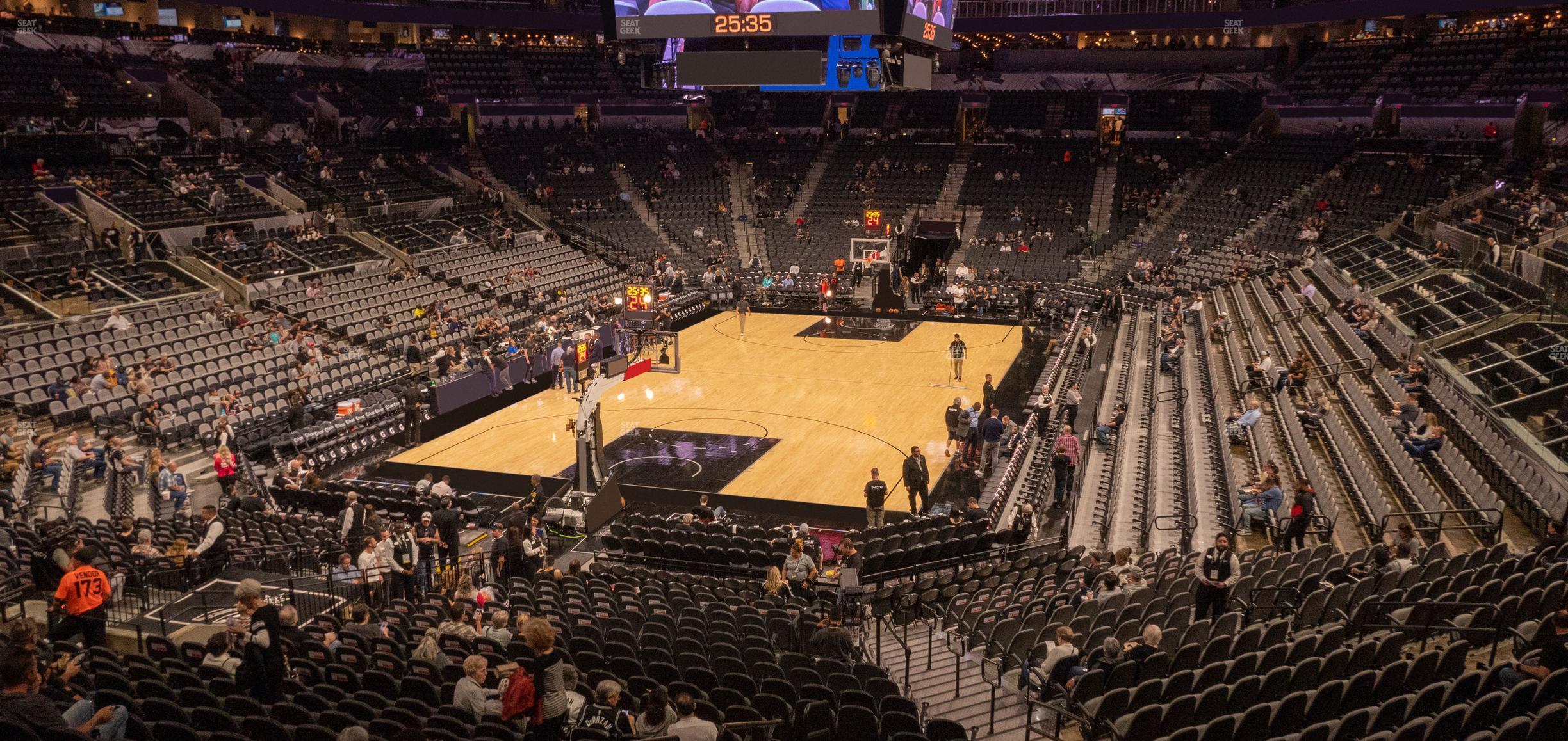 Seating view for Frost Bank Center Section 126