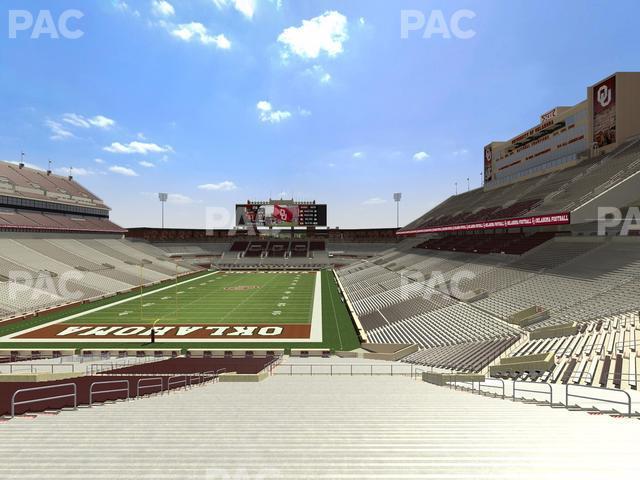 Seating view for Gaylord Family Oklahoma Memorial Stadium Section 16