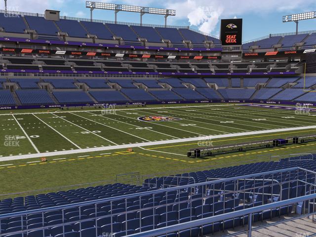 Seating view for M&T Bank Stadium Section 102