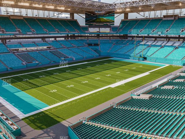 Seating view for Hard Rock Stadium Section 325 Patio Terrace