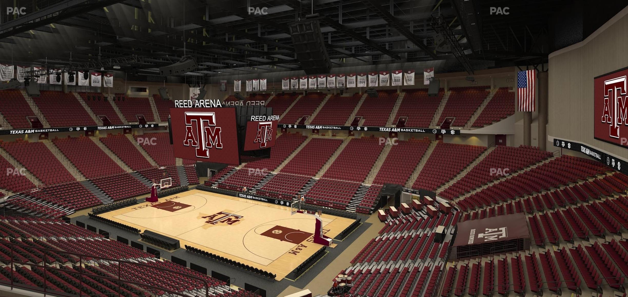 Seating view for Reed Arena Section 201