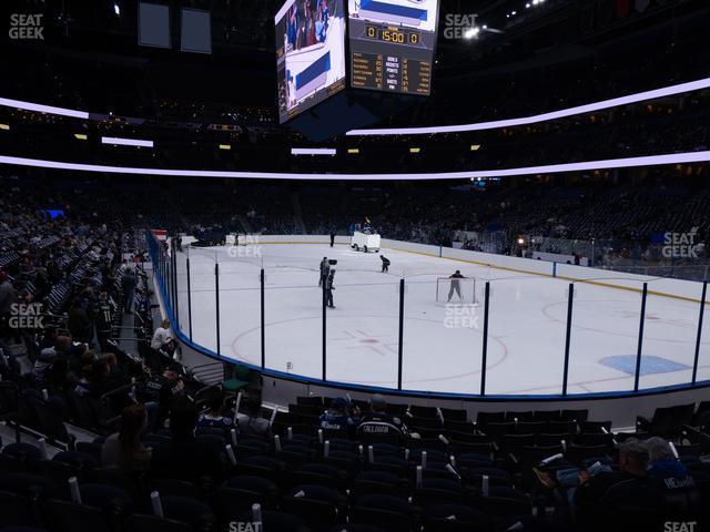 Seating view for Amalie Arena Section 110