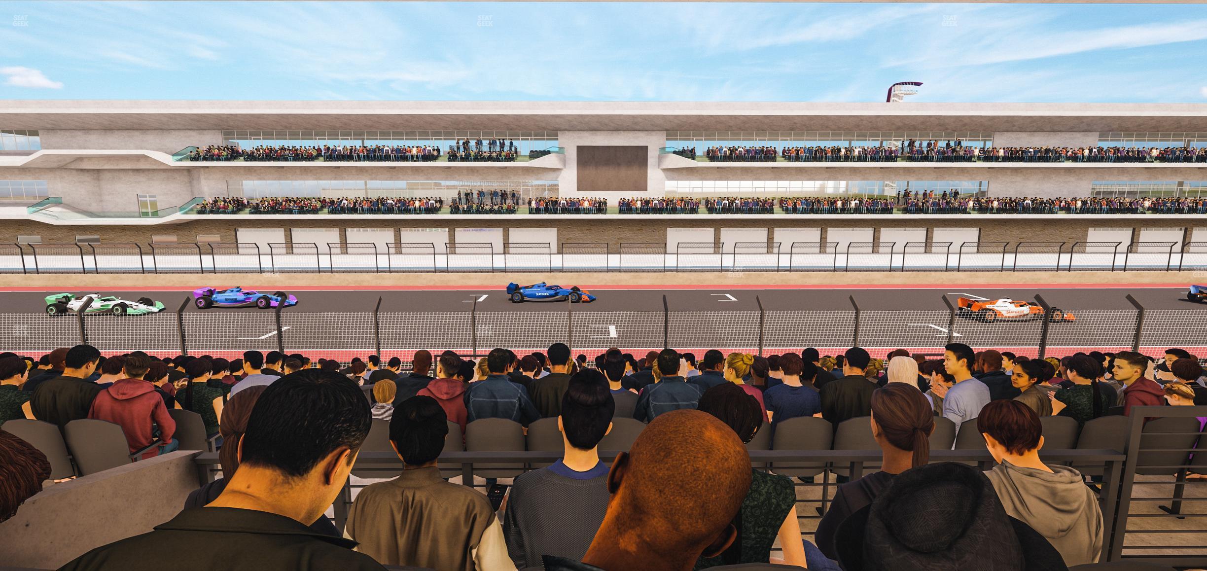 Seating view for Circuit of The Americas Section Main Grandstand Mezzanine 8 A