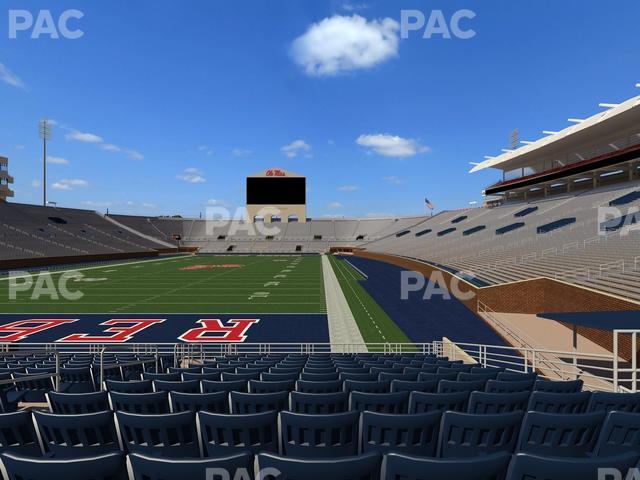 Seating view for Vaught Hemingway Stadium Section Field Club 1