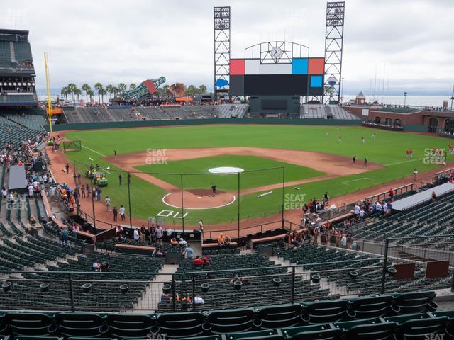 Seating view for Oracle Park Section Club Level 214