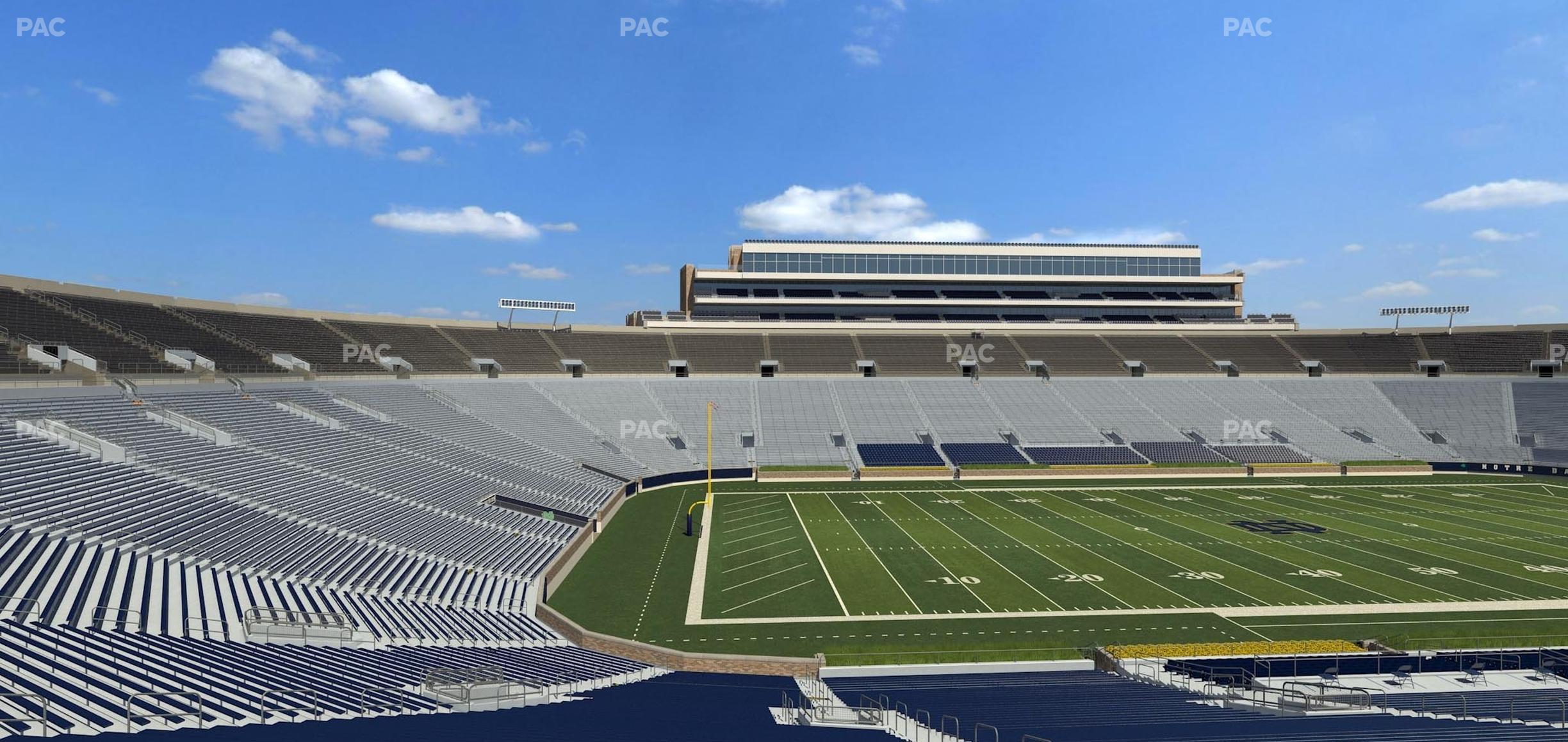 Seating view for Notre Dame Stadium Section 131