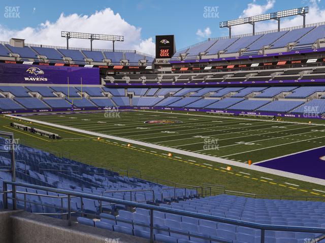 Seating view for M&T Bank Stadium Section 120