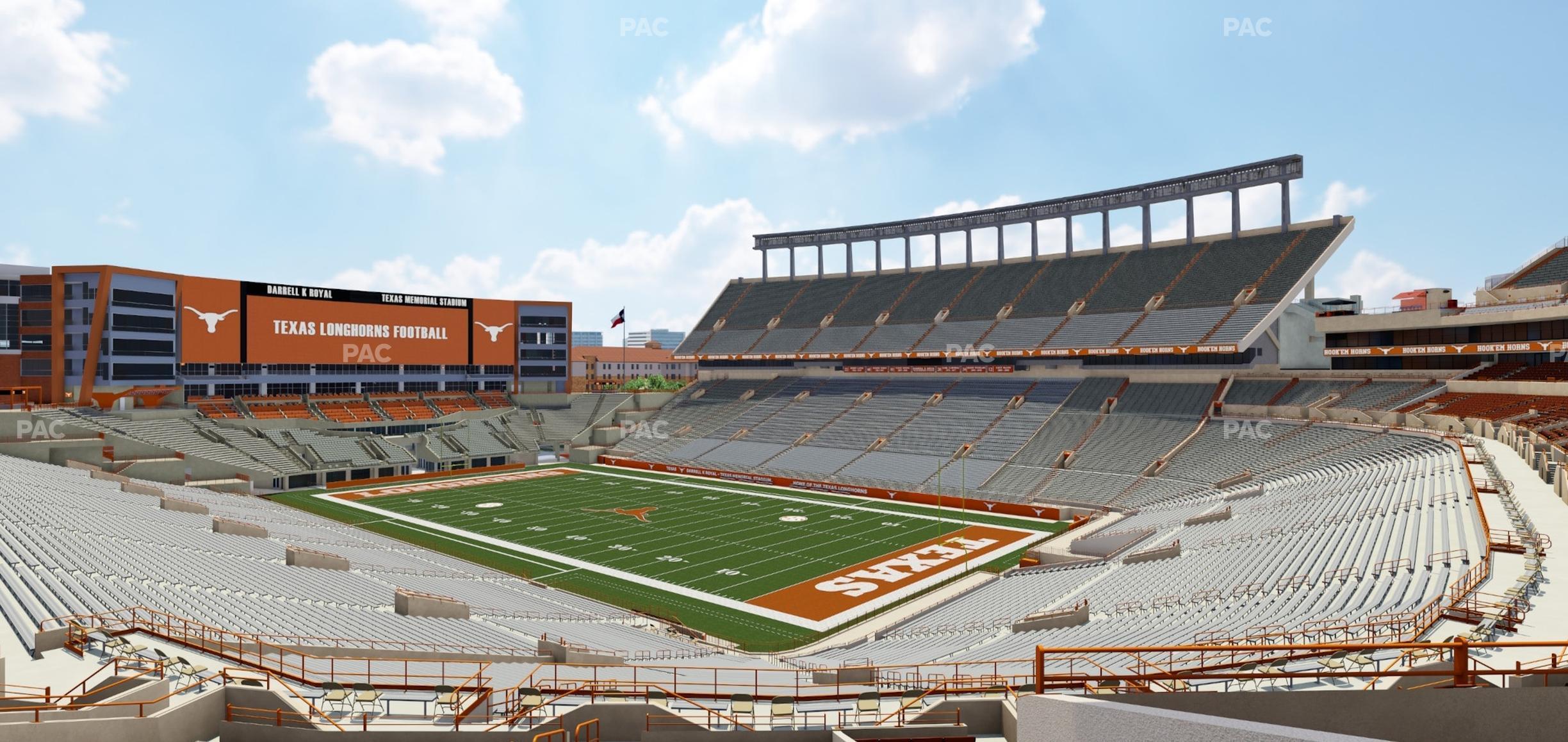 Seating view for Darrell K Royal - Texas Memorial Stadium Section 20