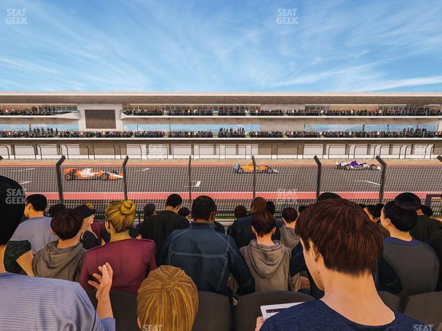 Seating view for Circuit of The Americas Section Main Grandstand Lower Level 111