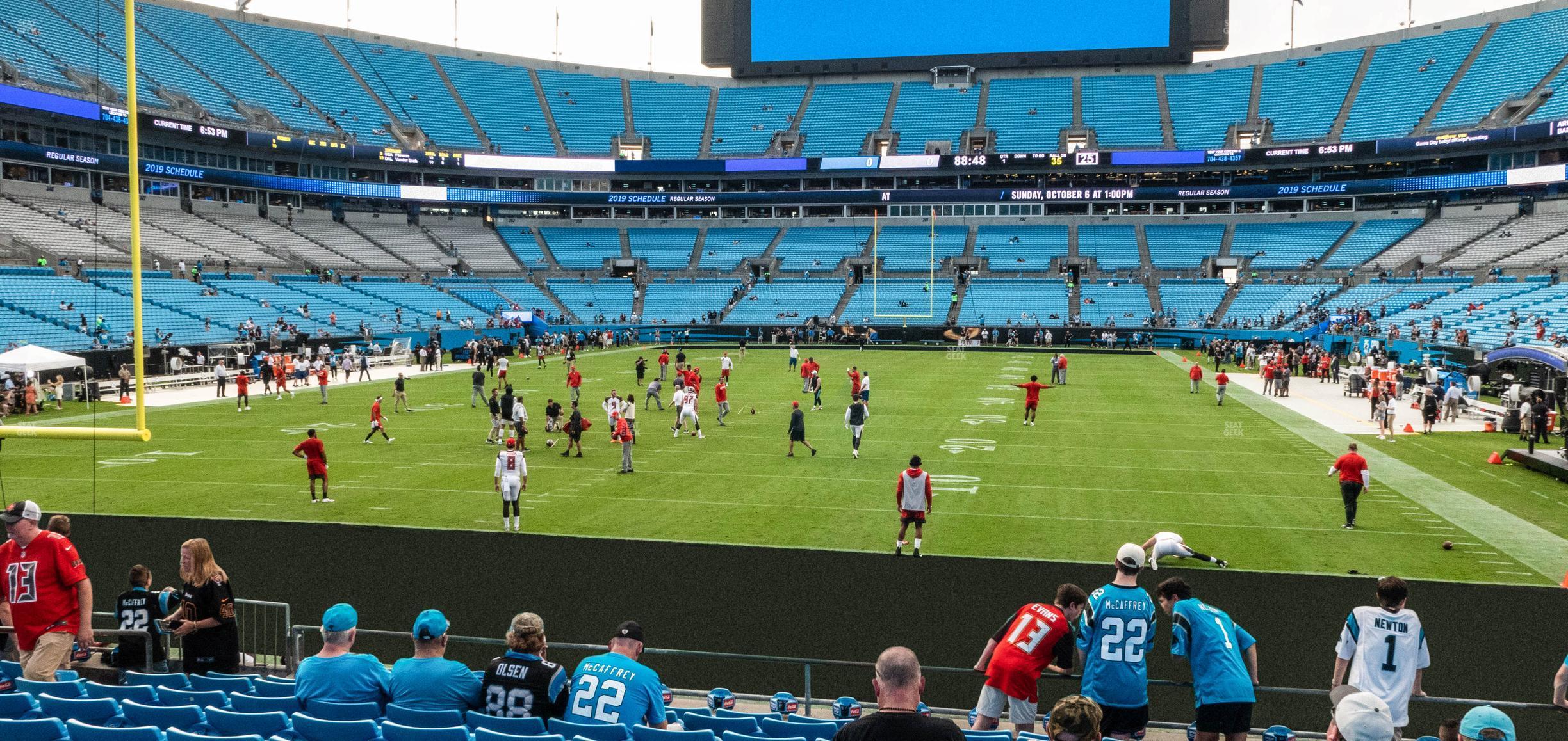 Seating view for Bank of America Stadium Section 120