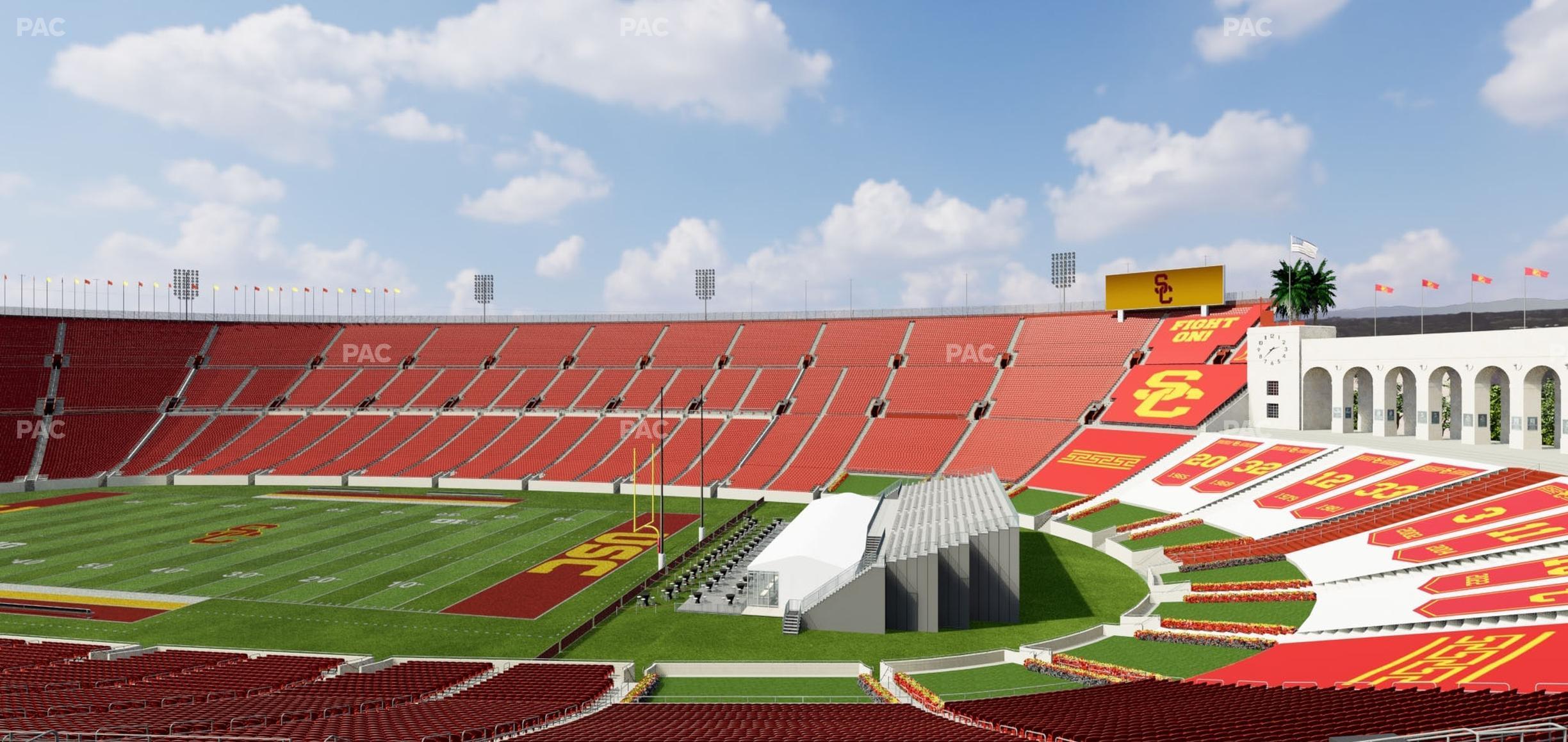 Seating view for Los Angeles Memorial Coliseum Section 202