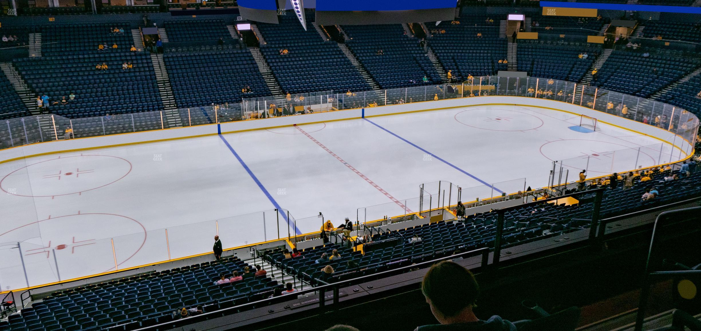 Seating view for Bridgestone Arena Section 214