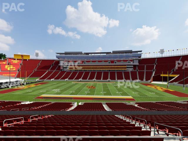 Seating view for Los Angeles Memorial Coliseum Section 121 B