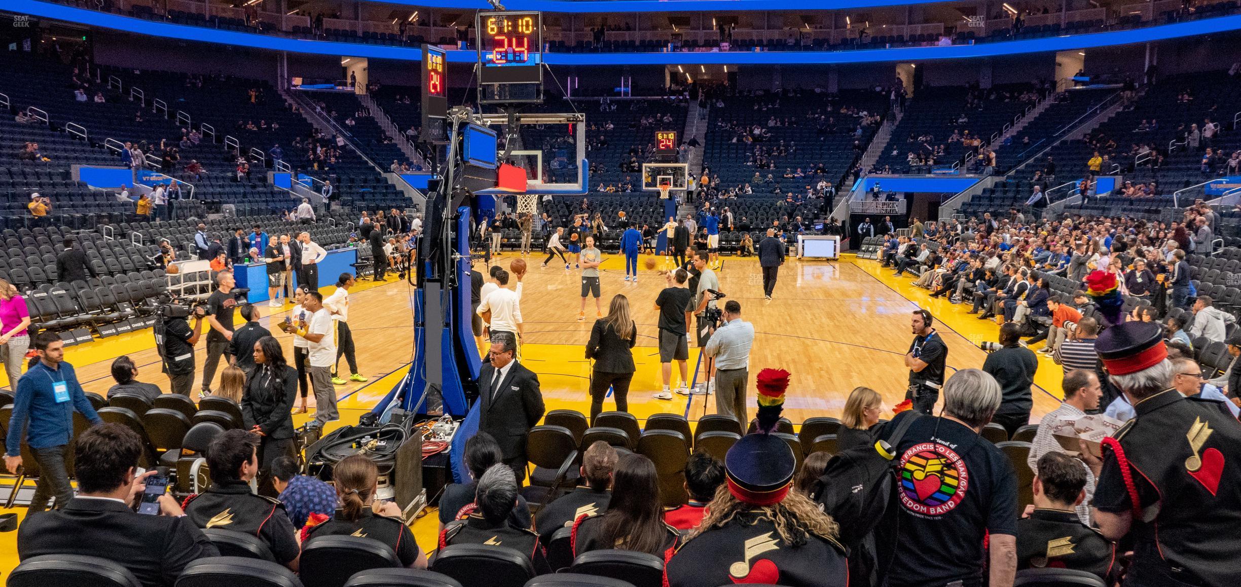 Seating view for Chase Center Section Riser 21