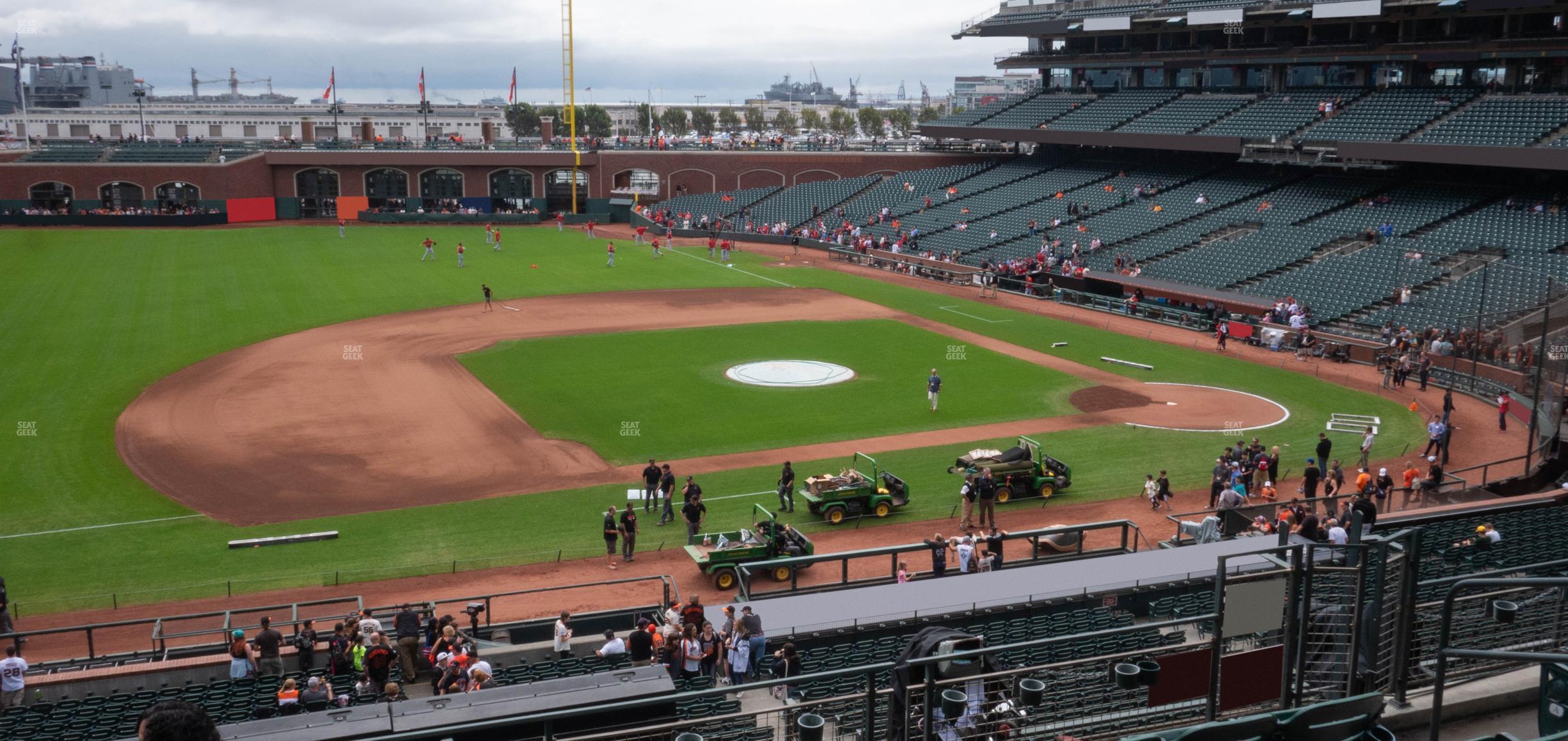 Seating view for Oracle Park Section Club Level 224