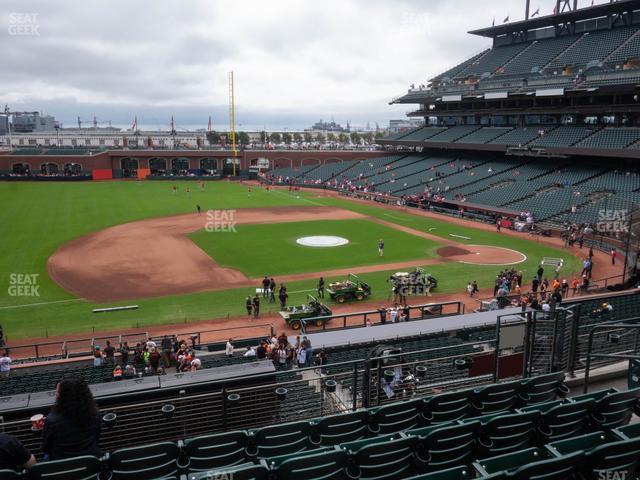 Seating view for Oracle Park Section Club Level 224