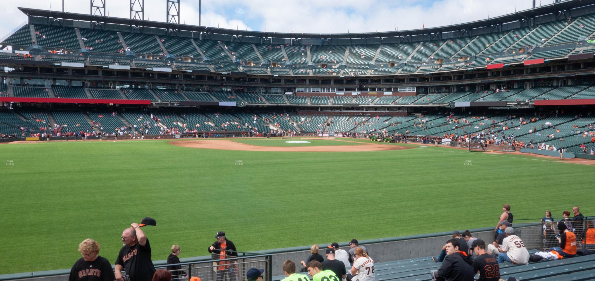 Seating view for Oracle Park Section Premium Bleachers 141