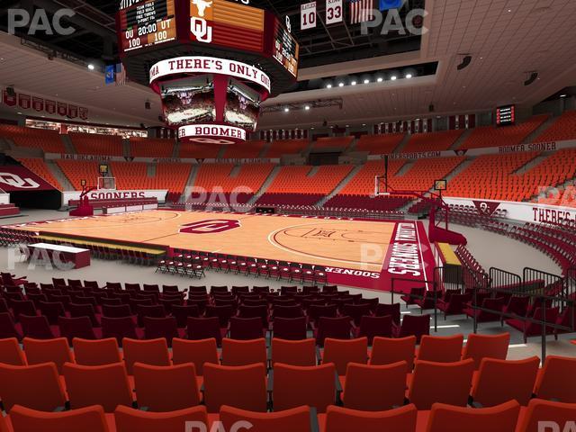 Seating view for Lloyd Noble Center Section 119