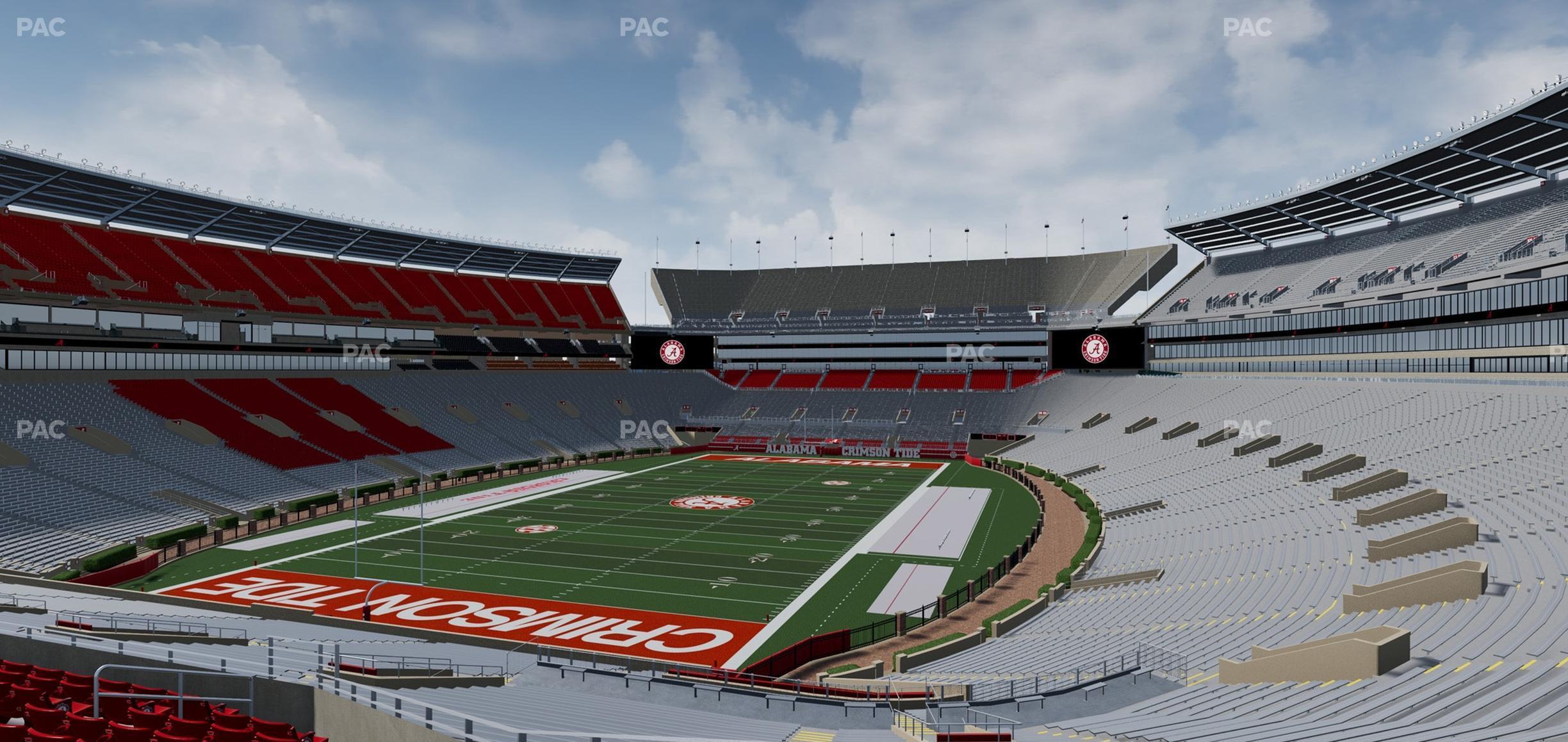 Seating view for Bryant Denny Stadium Section South Zone 1