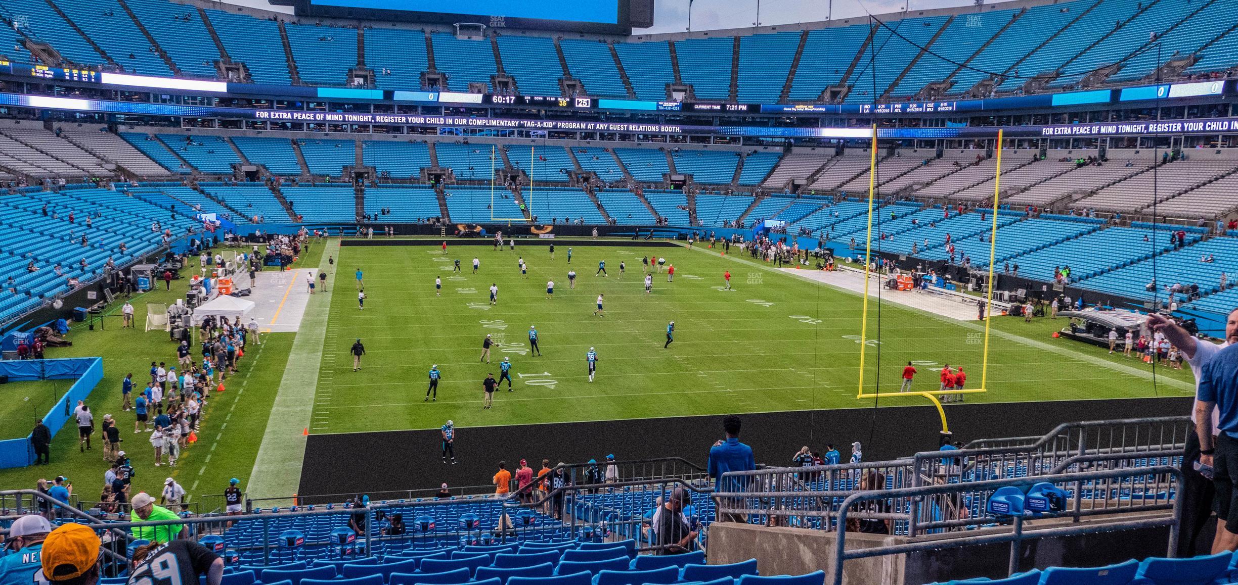 Seating view for Bank of America Stadium Section 231