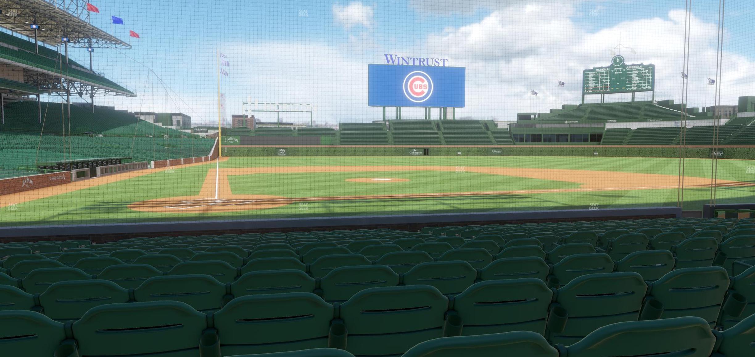 Seating view for Wrigley Field Section Club Box Home Plate 21