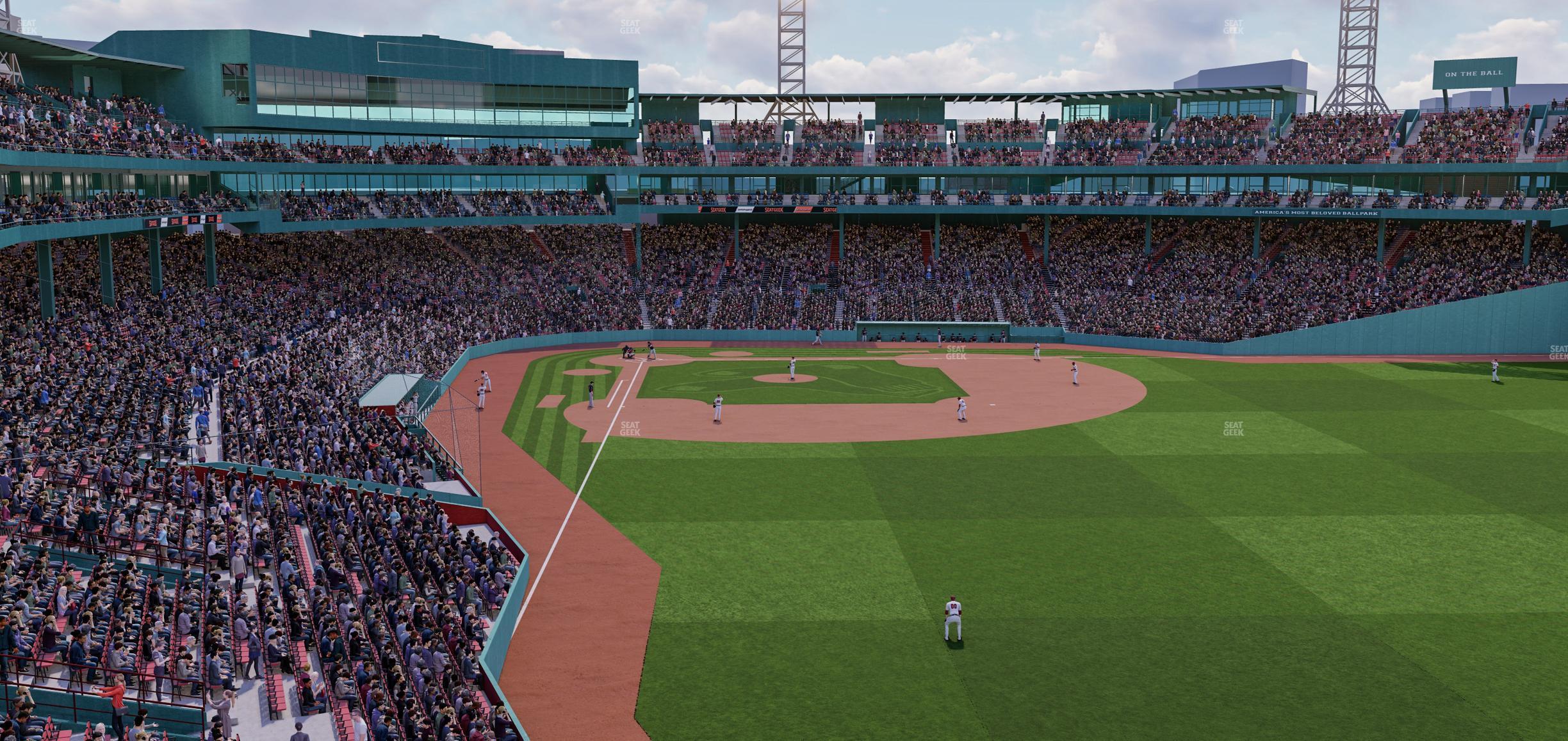 Seating view for Fenway Park Section Right Field Roof Deck Table 112