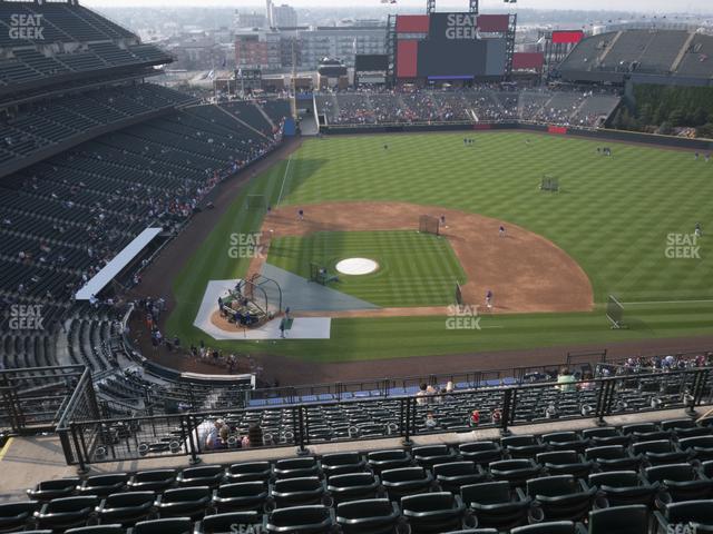 Seating view for Coors Field Section Upper 325