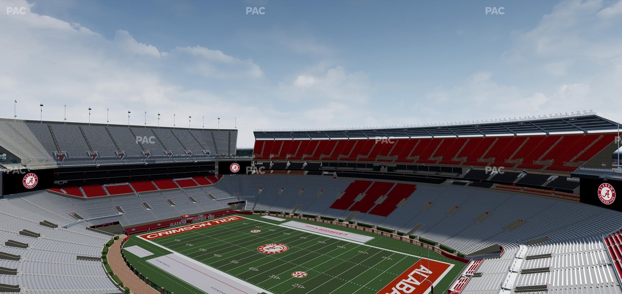 Seating view for Bryant Denny Stadium Section U 4 Qq