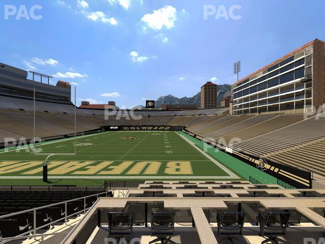 Seating view for Folsom Field Section Loge Box 176