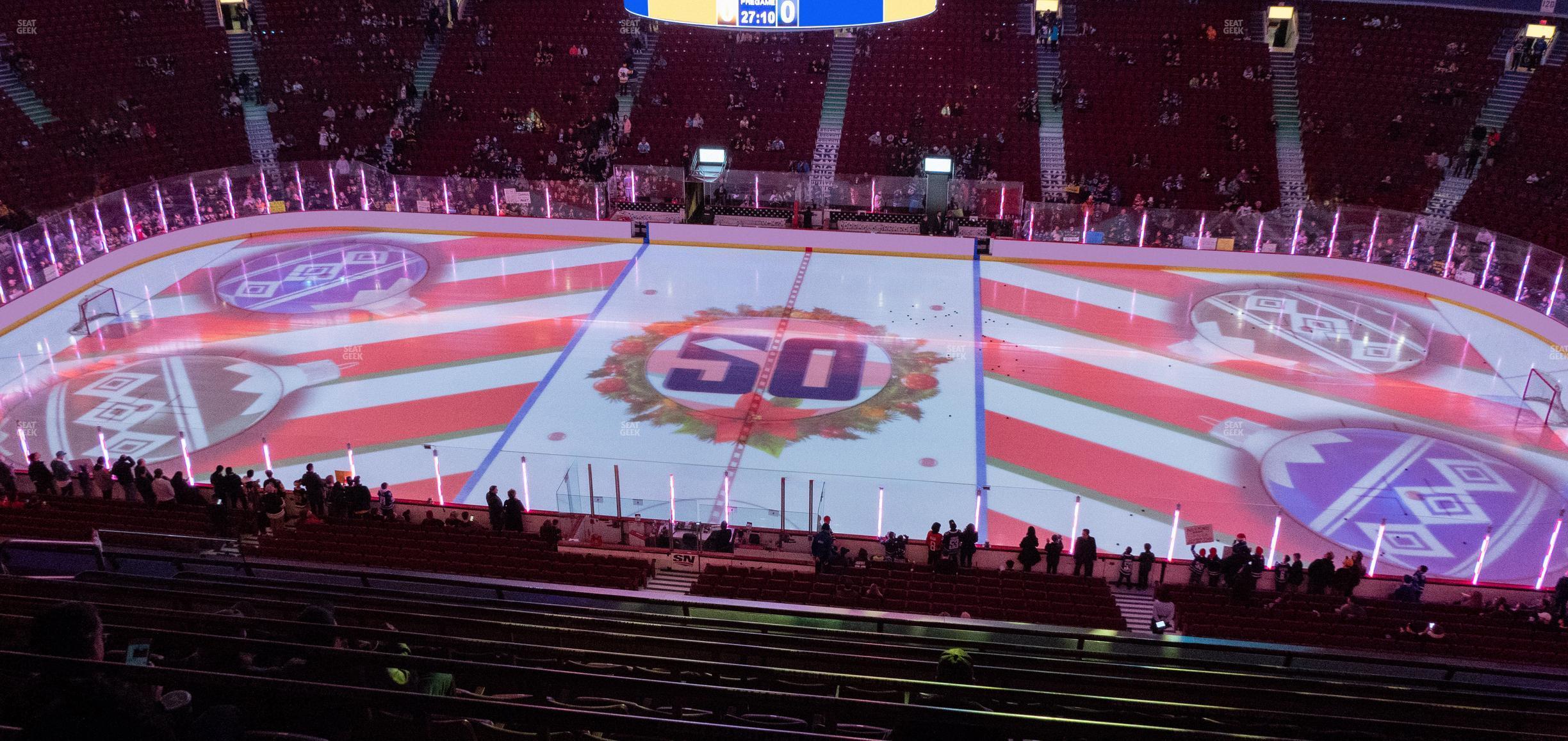 Seating view for Rogers Arena Section 308