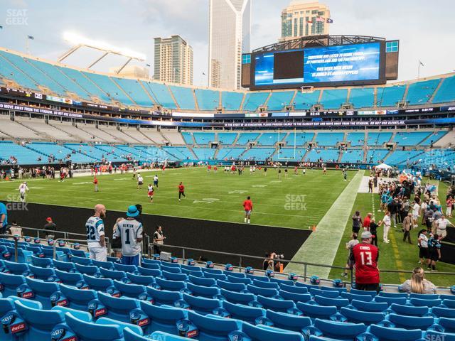 Seating view for Bank of America Stadium Section 139