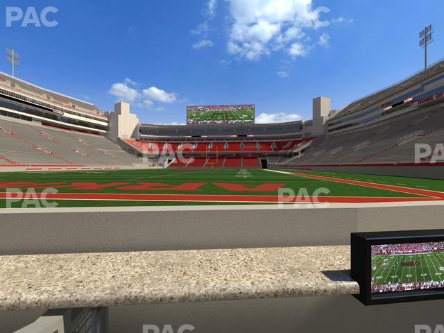 Seating view for Razorback Stadium Section Loge 4