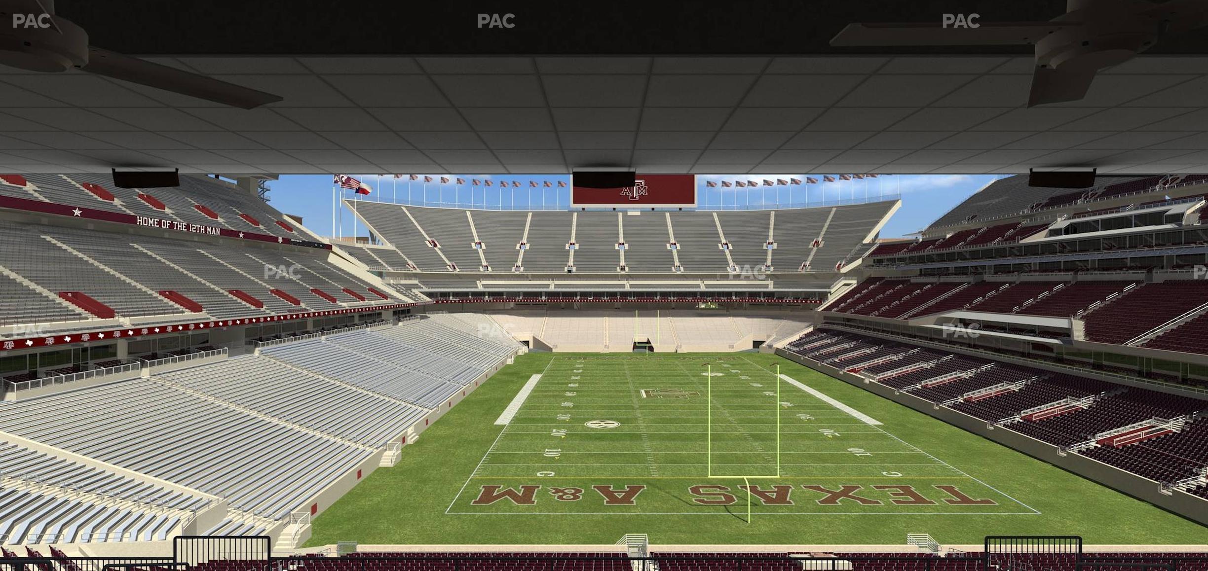 Seating view for Kyle Field Section Zone Club 8