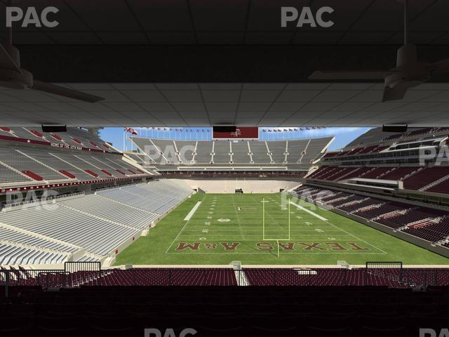 Seating view for Kyle Field Section Zone Club 8