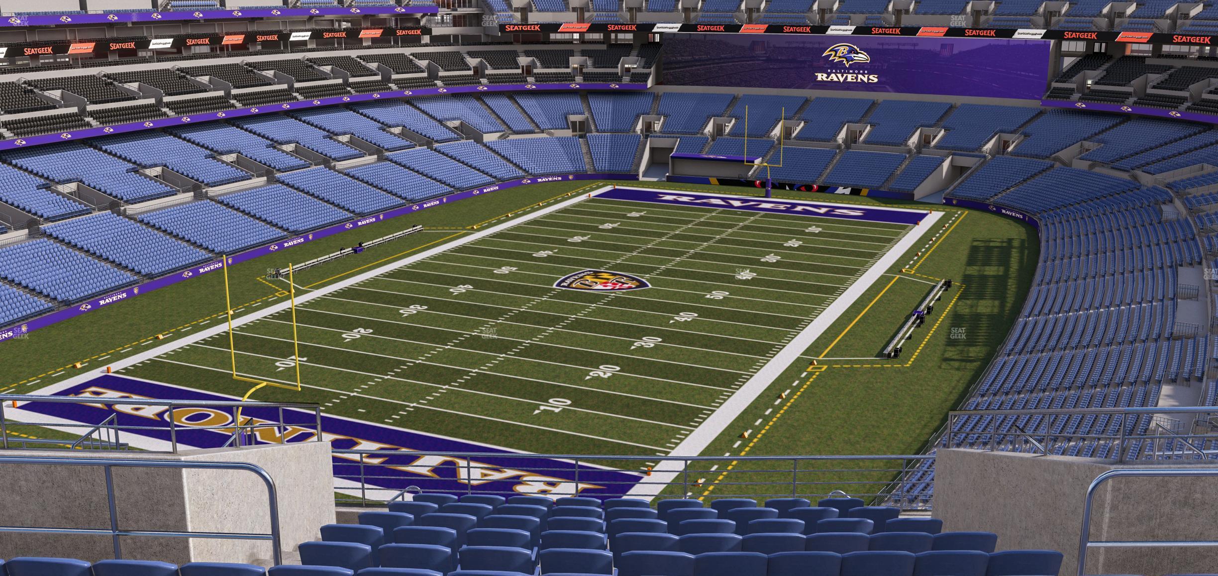 Seating view for M&T Bank Stadium Section 536