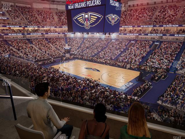 Seating view for Smoothie King Center Section Suite 227