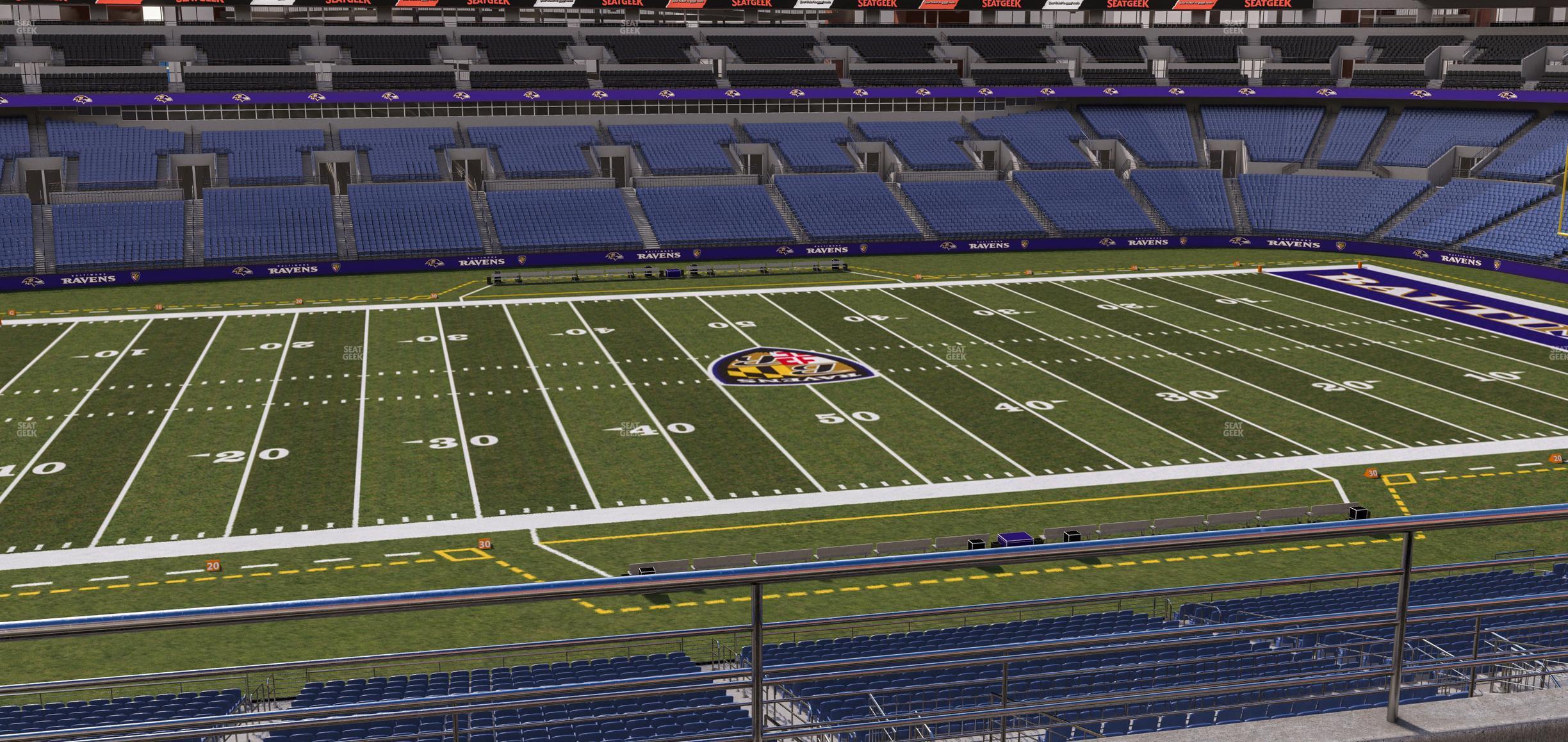 Seating view for M&T Bank Stadium Section 201