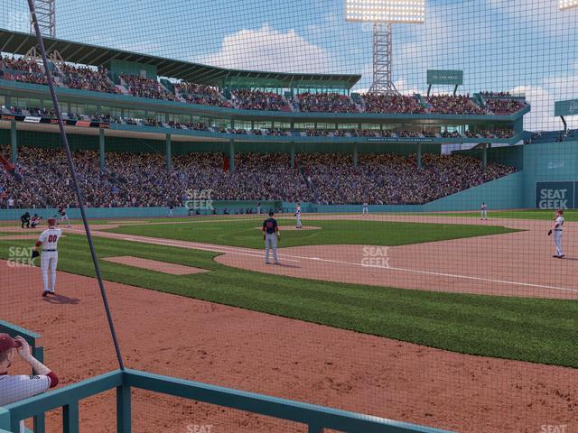 Seating view for Fenway Park Section Dugout Box 19