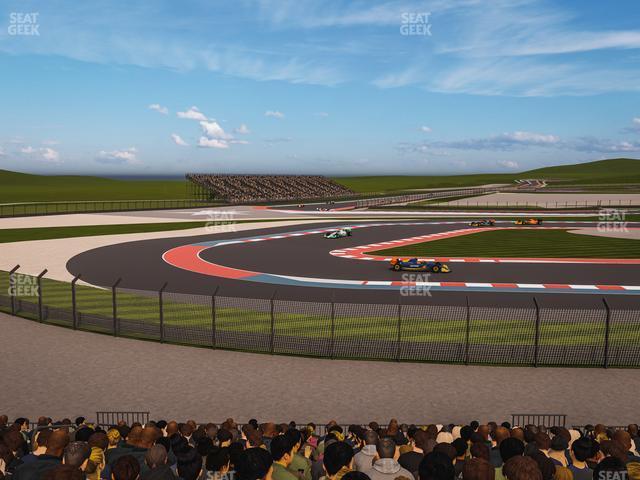 Seating view for Circuit of The Americas Section Turn 15 Grandstand 9