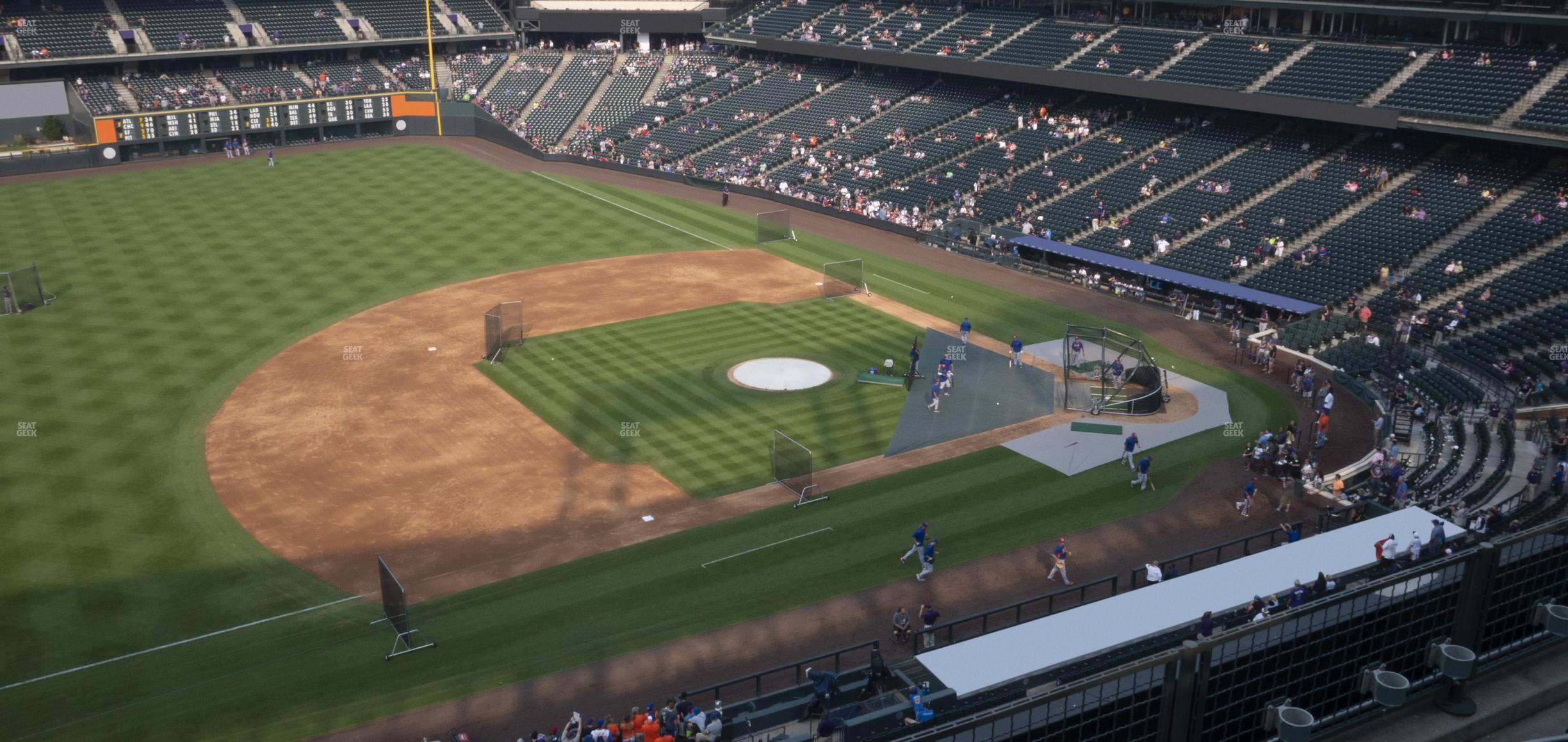 Seating view for Coors Field Section Lower 342