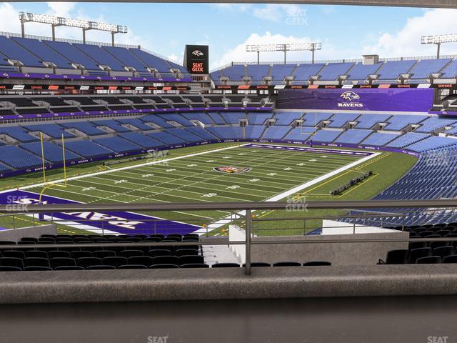 Seating view for M&T Bank Stadium Section Suite 335