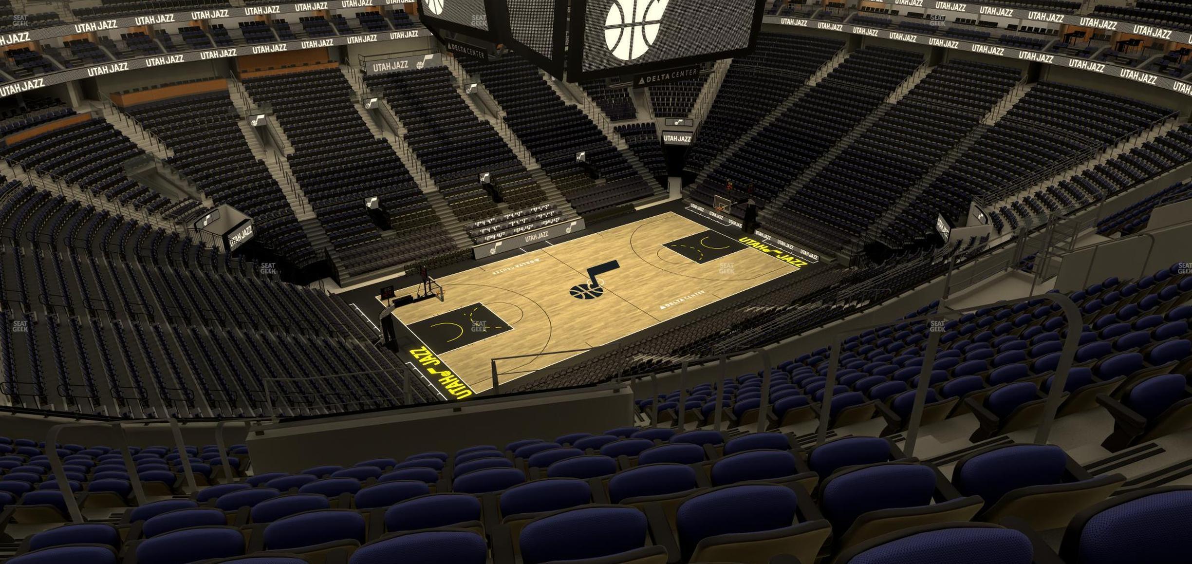 Seating view for Delta Center Section 136