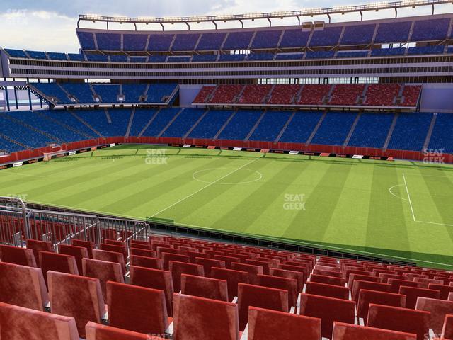 Seating view for Gillette Stadium Section Club 7