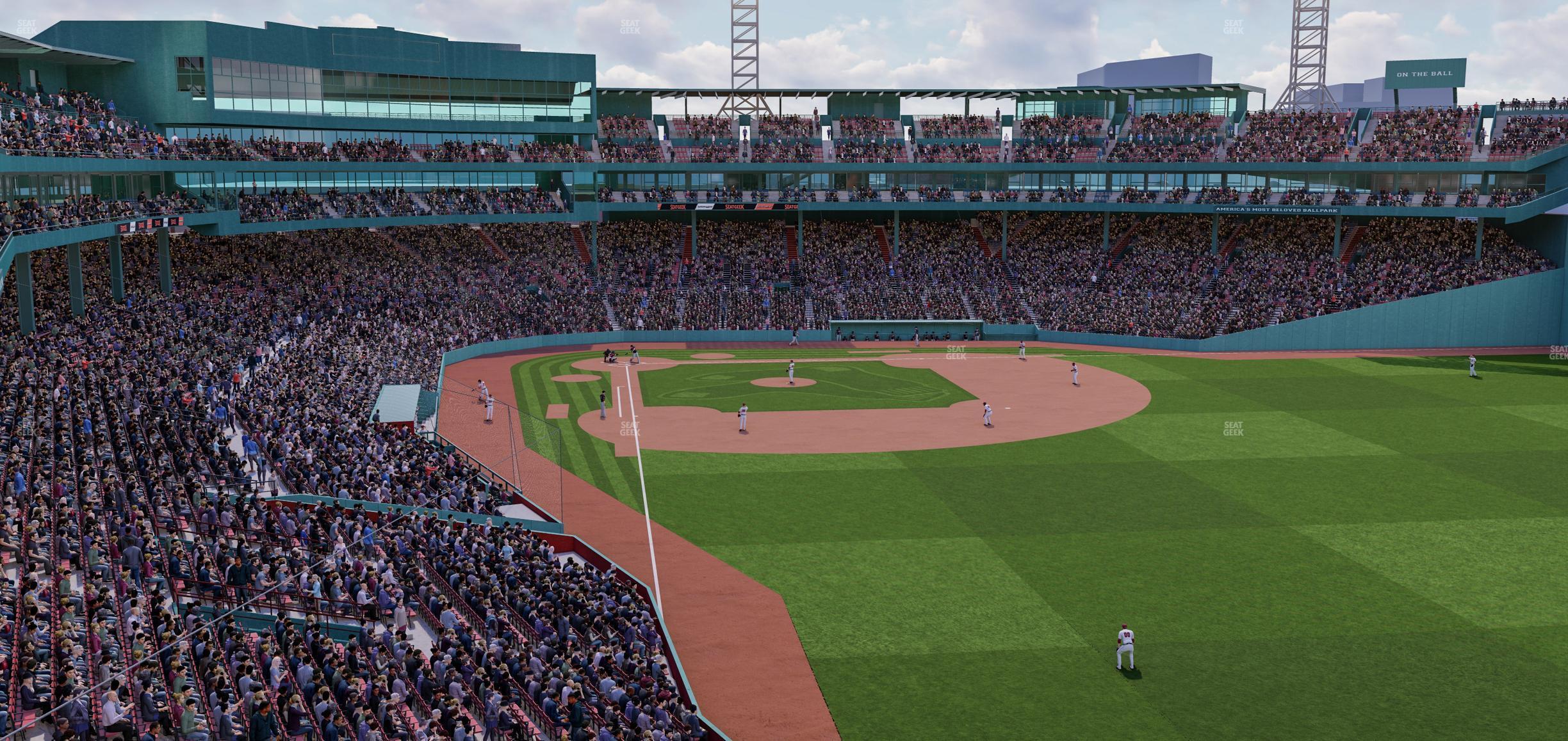 Seating view for Fenway Park Section Right Field Roof Deck Table 215